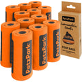 Multiple rolls of Petz Park dog poop bags with a cardboard box packaging on a white background
