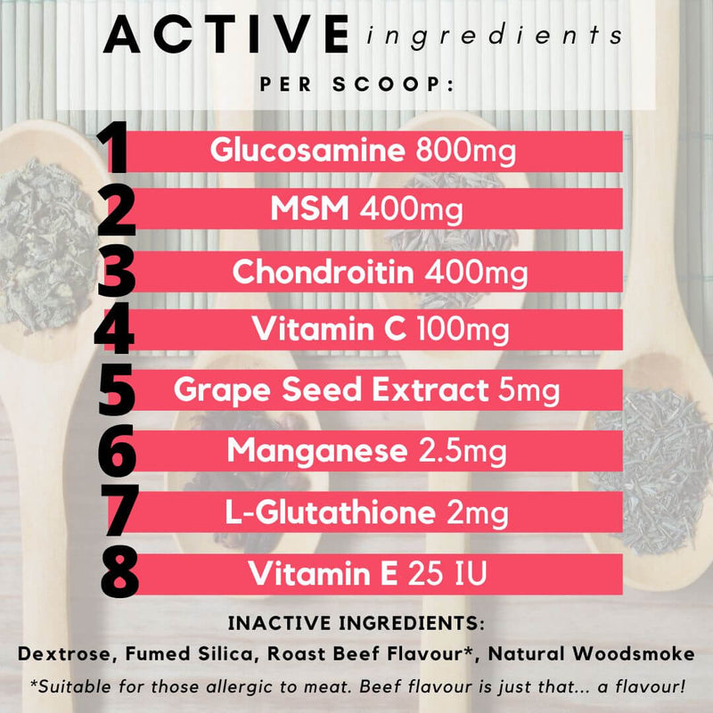 Hip and joint glucosamine for dogs ingredients