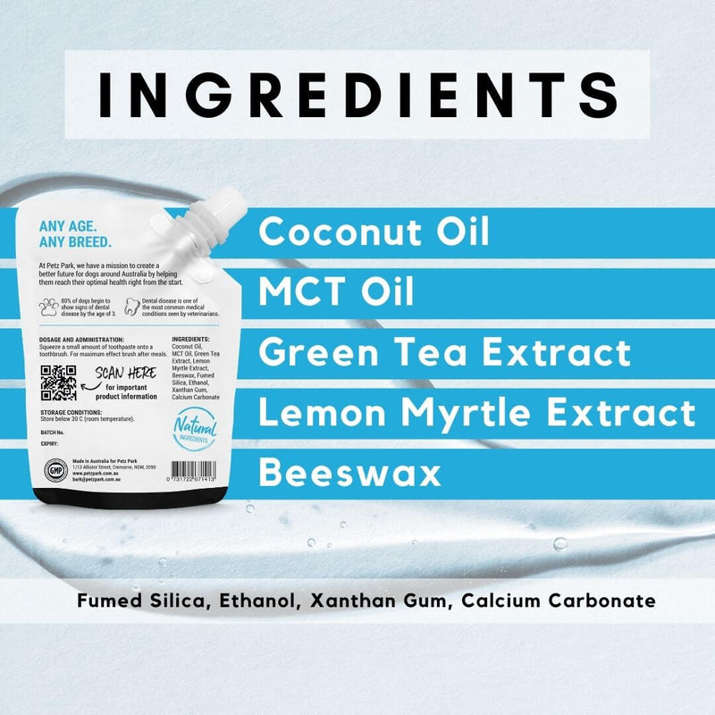 ingredients for petz park toothpaste