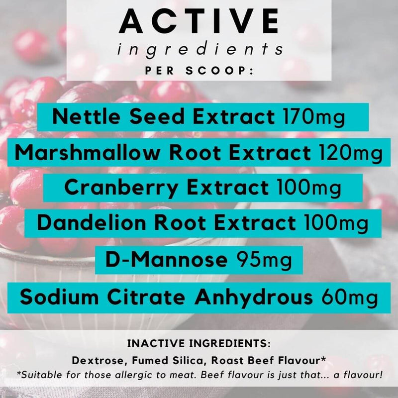 active ingredients for urinary and kidney supplements, cranberry for uti